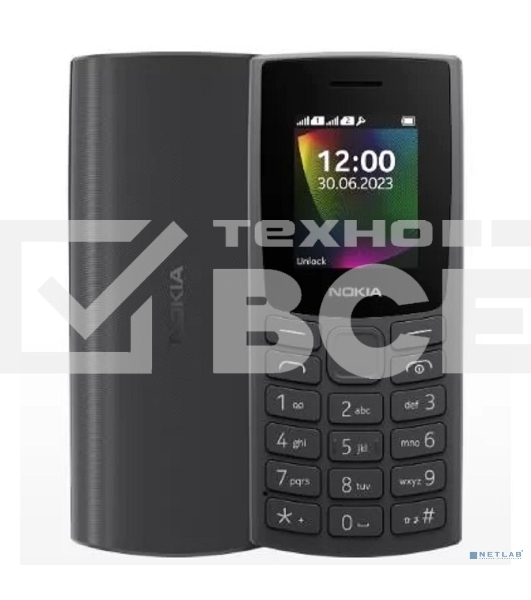 Мобильный телефон Nokia 106 TA-1564 DS CHARCOAL  4/4Mb черный