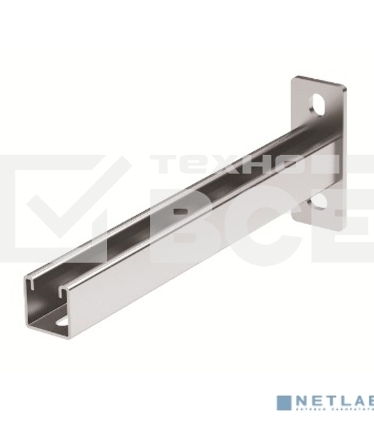 Консоль одиночная, 41х41 мм, осн.200, нержавеющая