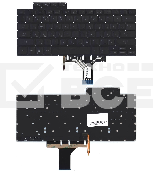 Клавиатура для ноутбука Asus Rog Flow x13 GV301QE черная с подсветкой