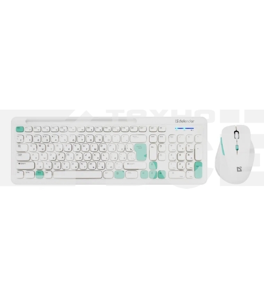Клавиатура + мышка Defender CERRATO C-978 RU WHITE-BLUE