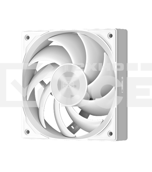 Кулер для корпуса PCCooler F5R120 белый (120x120x25mm, 4-pin PWM, 86.73CFM, 32dBA, 2200RPM)