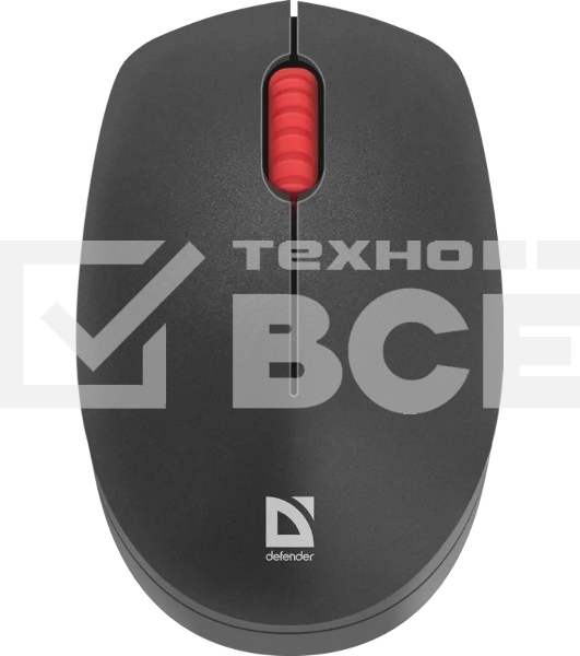 Мышь беспроводная Defender Tiana MB-055 черный, 1000 dpi, радиоканал, USB, кнопки - 3