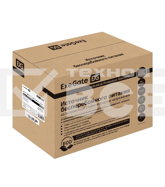 Источник бесперебойного питания ExeGate SpecialPro UNB-1200.LED.AVR.C13.RJ <1200VA/750W, LED, AVR, 6*IEC-C13, RJ45/11, Black>