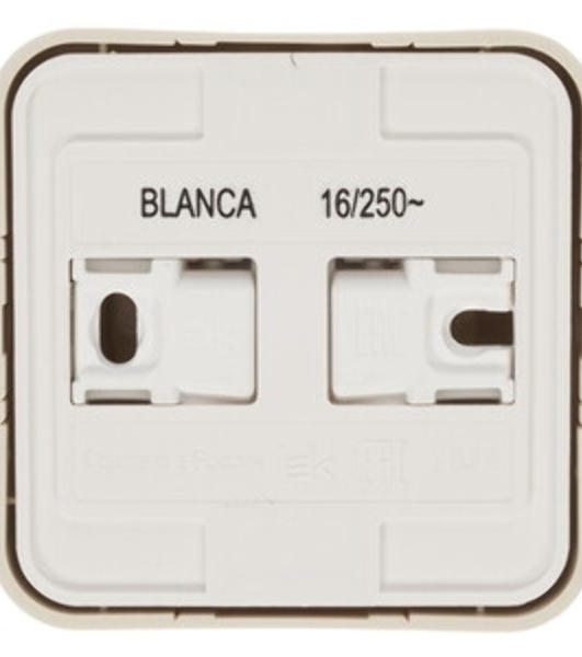 Розетка б/з без шторок, изолир. пластина 16А, 250В SE Blanca наруж Беж