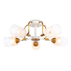 Светильник Ambrella light TR303323/5 WH/GD/CL/FR белый/золото/прозрачный/белый матовый E27*5 max 60W D620*200, фото7
