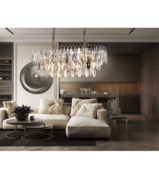 Светильник Ambrella light TR5259/10 CH/CL хром/прозрачный E27*10 max 40W 800*300*270