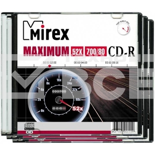 Диск CD-R Mirex 700 Mb, 52х, Maximum, Slim Case (5), (5/200) упаковка из 5 шт