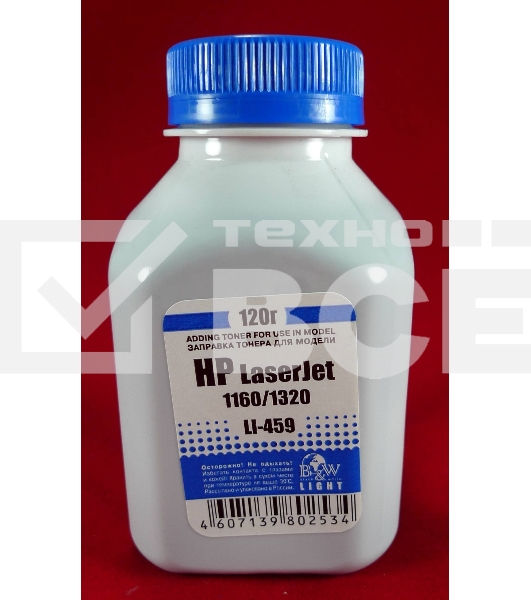 Тонер HP LJ 1160/1320 (фл.120г.) B&W Light фас России