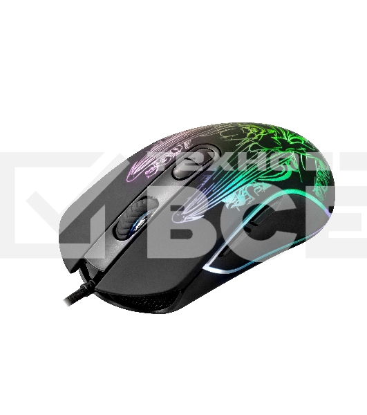 Мышь проводная Qumo Gothic M51 черный, 3200 dpi, USB, кнопки - 7
