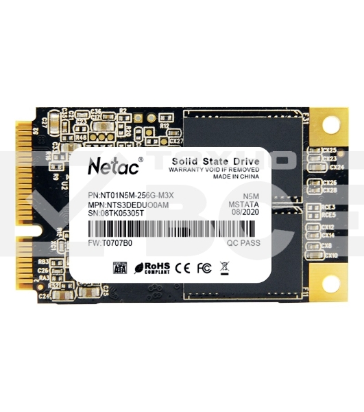 Накопитель SSD Netac N5M, 256GB, mSATA, R/W 560/520