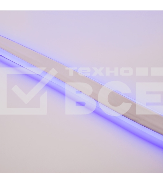 Гибкий неон LED SMD 8х16 мм, двухсторонний, синий, 120 LED/м, бухта 100 м