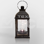 Декоративный фонарь Neon-night с лампочкой, бронзовый корпус, размер 10.5х10.5х22,5 см, цвет теплый белый, фото4