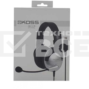 Наушники KOSS SB-45 USB {Гарнитура, закрытого типа с электретным микрофоном и VC,част. 18-20000 Гц,импеданс 100 Ом, чувствительность 103 дБ, шнур 2,4м, USB-подключение к ПК}