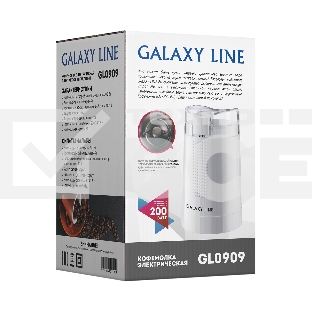 Кофемолка электрическая Galaxy Line GL 0909, белый, роторная, 200 Вт, вместимость контейнера 45 г