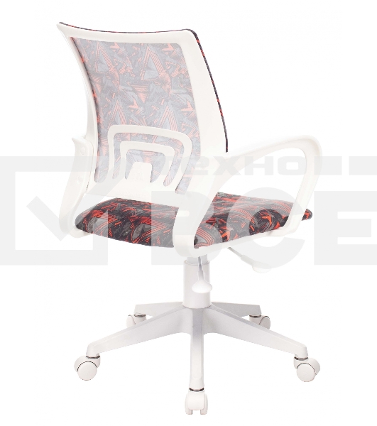 Кресло детское Бюрократ KD-W4 черный/красный красный кристалл крестовина пластик белый пластик белый