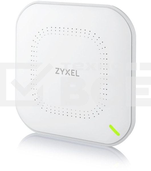 Гибридная точка доступа Zyxel NebulaFlex NWA50AX, WiFi 6, 802.11a/b/g/n/ac/ax (2,4 и 5 ГГц), MU-MIMO, антенны 2x2, до 575+1200 Мбит/с, 1xLAN GE, PoE, без поддержки Captive portal и WPA-Enterprise, защ