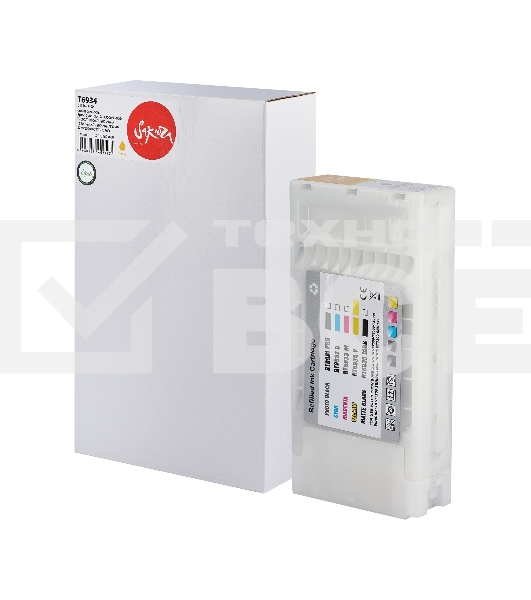 Струйный картридж Sakura C13T693400 (T6934 Yellow) для Epson, желтый, 350 мл.