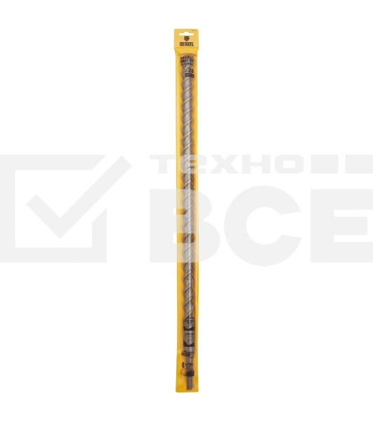 Бур по бетону, двойная спираль, Cobalt W-tip, 20x600 мм, SDS PLUS Denzel
