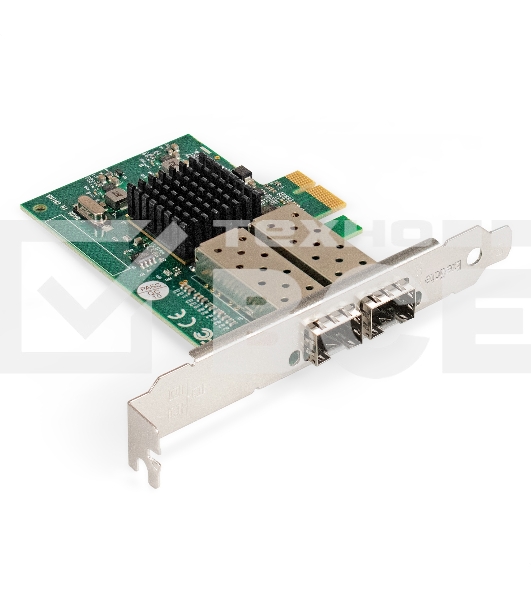 Сетевой адаптер ExeGate EXE-82576-F2 (PCI-E x1 v2.0, порты 2xSFP, 10/100/1000Mbps, Gigabit Server NIC Intel Chipset 82576-F2)