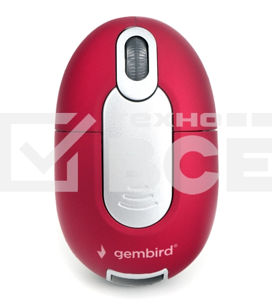 Мышь беспроводная Gembird MUSW-605 красный, 1200 dpi, радиоканал, USB, кнопки - 3