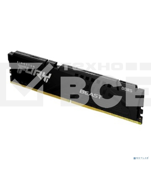 Оперативная память Kingston Fury Beast, DDR5, 32GB (1x32 GB), 5600 MHz, CL36, радиатор, чёрный