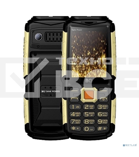 Мобильный телефон BQ-2430 Tank Power Black+Gold 2.4”