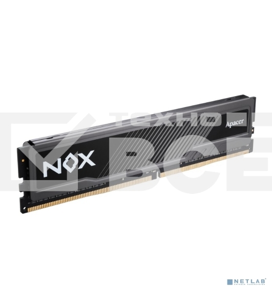Оперативная память Apacer Nox, DDR4, 16GB (1x16 GB), 3200 MHz, CL16, радиатор, чёрный