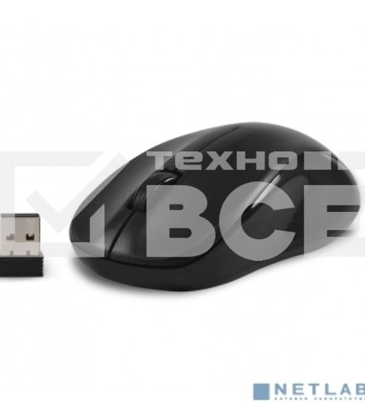 Мышь беспроводная CBR CM 410 черный, 1000 dpi, радиоканал, USB, кнопки - 3