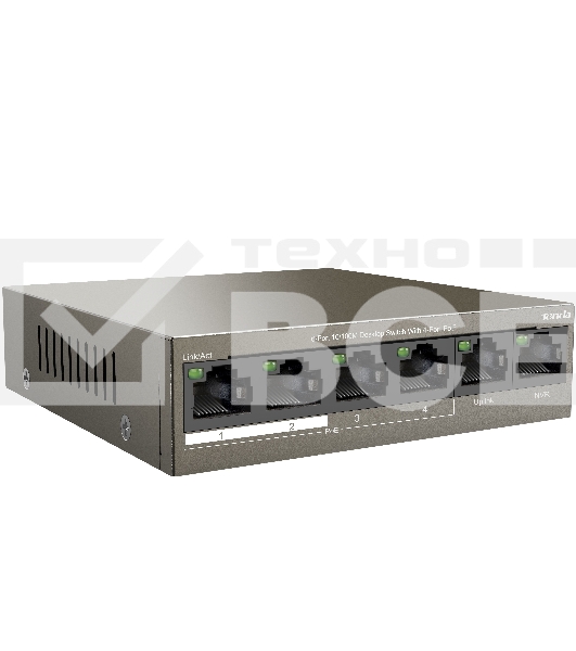 Коммутатор Tenda TEF1106P-4-63W 6PORT 100M 4POE
