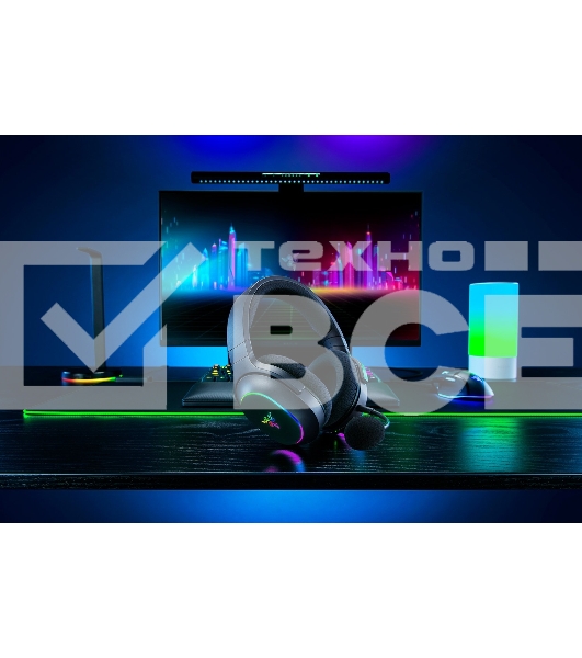 Гарнитура Razer Barracuda X Chroma чёрный, беспроводная, радиоканал, до 70 ч, съёмный микрофон, подсветка