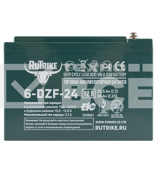 Батарея для ИБП Rutrike 6-DZF-24 12В 24Ач