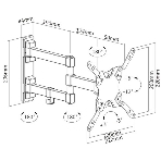 Кронштейн для телевизора Digis DSM-2123 13'-42' 20 кг 75x75; 100x100; 200x100; 200x200, фото5