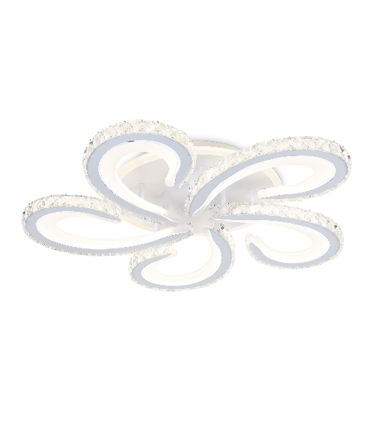 Потолочный светодиодный светильник Ambrella light FA1703/5 WH/CH белый/хром 149W 3000K-6400K 540*540*90 (ПДУ РАДИО 2.4G)