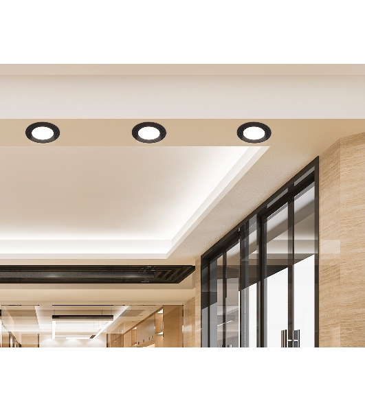 Светильник Ambrella light TN6604 BK черный IP44 GX53 max 15W D110*23