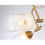 Светильник Ambrella light TR303323/5 WH/GD/CL/FR белый/золото/прозрачный/белый матовый E27*5 max 60W D620*200, фото6