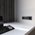 Накладка для розетки USB (черный акрил), фото2