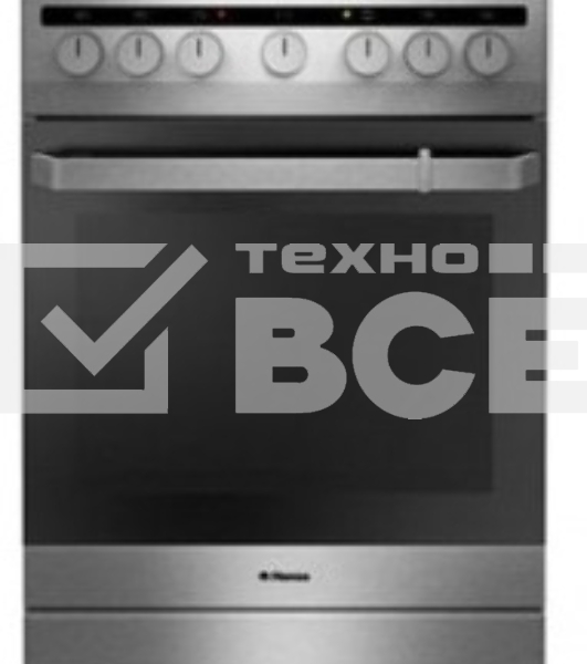 Плита электрическая Hansa FCCX64000 серебристый, конфорок 4 шт, духовка 69 л, 60 см x 85 см x 60 см