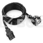 Кабель питания Cablexpert PC-186-1-3M, 3м, Schuko- C13, 3x1кв.мм, черный, с заземлением, пакет, фото 1