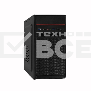 Компьютерный корпус Exegate EX283062RUS  Minitower ExeGate BAA-107U Black, mATX, <AAA400, 80mm>, 1*USB+2*USB3.0, Audio
