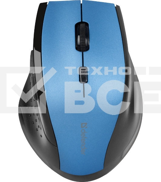 Мышь беспроводная Defender Accura MM-365 синий, 1600 dpi, радиоканал, USB, кнопки - 6
