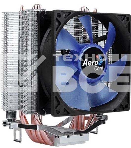 Кулер для процессора AeroCool / Formula Verkho 4 Lite серебристый, 90 мм, алюминий/медь, 2000 об/мин, 27 дБ, 4 pin, 125 Вт, 135 мм