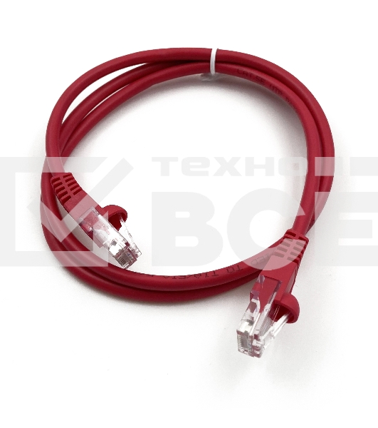 Патч-корд Buro cat5E 1м красный RJ-45 (m)-RJ-45 (m)