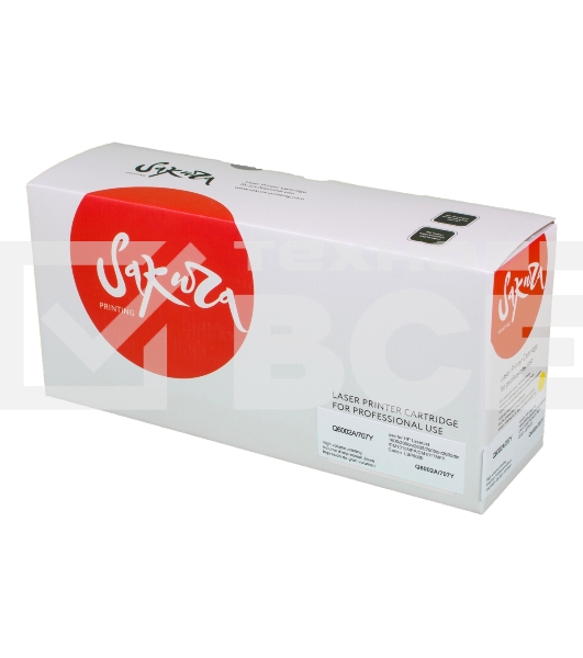 Картридж лазерный Sakura Q6002A/707Y для LaserJet 1600/2600n/2605/2605dn/2605dtn/CM1015MFP/CM1017MFP, Canon LBP5000, желтый, 2000 к.
