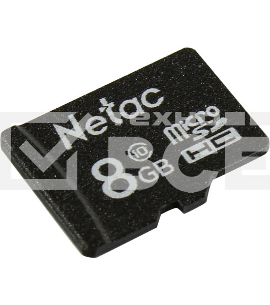 Флеш карта microSDHC 8GB Netac P500 <NT02P500STN-008G-S> (без SD адаптера) 80MB/s