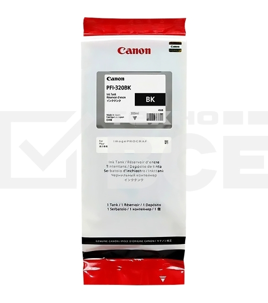 Картридж струйный Canon PFI-320 BK 2890C001 черный (300мл) для Canon Canon imagePROGRAF TM-200/205