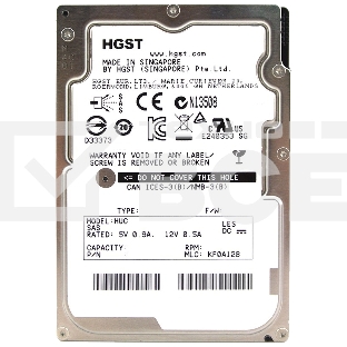 Жесткий диск HDD HGST SAS Server 300Gb 2.5'' Ultrastar 10K rpm 12Gb/s 128Mb 1 year ocs (replacement AL15SEB030N, AL14SEB030N)