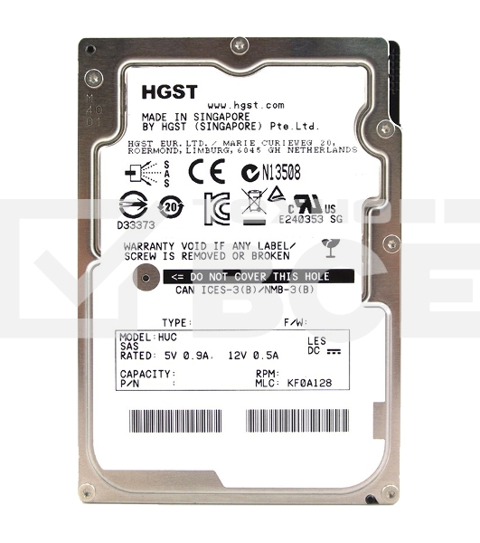 Жесткий диск HDD HGST SAS Server 300Gb 2.5'' Ultrastar 10K rpm 12Gb/s 128Mb 1 year ocs (replacement AL15SEB030N, AL14SEB030N)