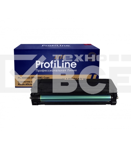 Картридж PL-406053 (SPC220E) для принтеров Ricoh Aficio SP C220 Голубой 2300 копий ProfiLine