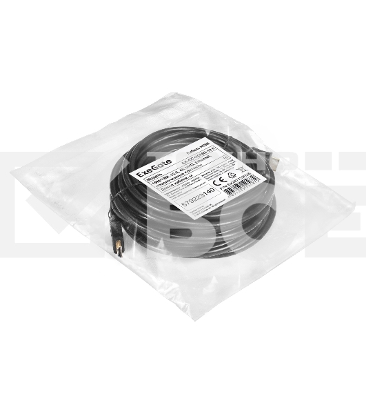 Кабель HDMI ExeGate EX-CC-HDMI2-10.0 (19M/19M, v2.0, 10м, 4K UHD, Ethernet, позолоченные контакты)