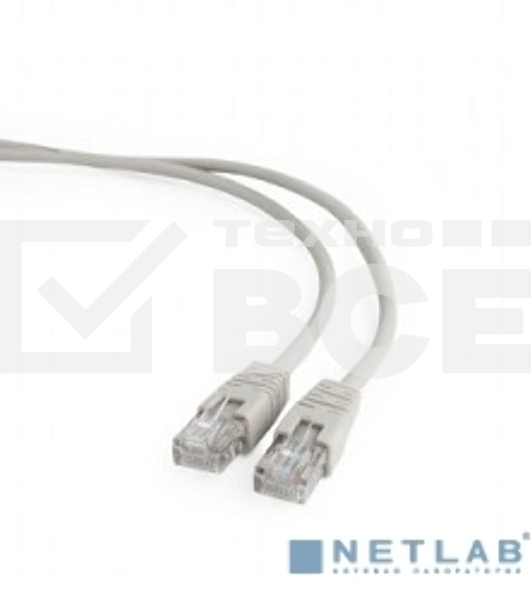 Патч-корд UTP Cablexpert кат.5e, 2м, литой, многожильный (серый)